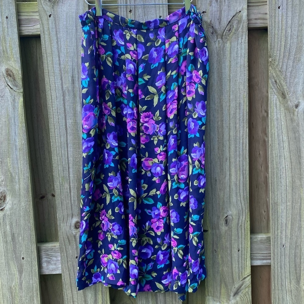 Leslie Fay Vintage Floral Skirt 🌸